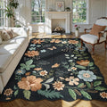 Lahome Floral Washable 6x9 Area Rugs, Soft Bedroom Rug by Lahome