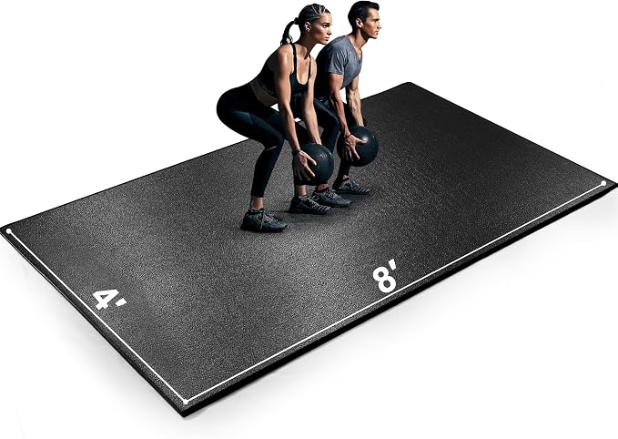 Large Exercise Mat, High-Density Gym Mats Cardio Mat by BesWin
