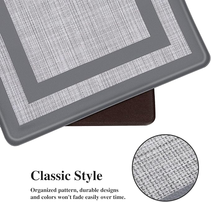 Mattitude Kitchen Mats Set of 2, Cushioned Anti-Fatigue Non-Skid Rug Sets - Image 3