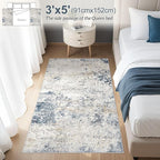 DMOYEST Washable Area Rug: 3x5 ft Abstract Small Rugs - Image 3