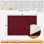 Mibao Front Door Mat Indoor Entrance, Dirt Trapper Welcome Mat - Image 2