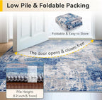 RELEANY Washable Area Rugs 3x12 Non-Slip Modern Abstract Soft - Image 4