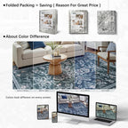 DCX Navy Blue 4x6 Area Rug, Machine Washable Non Slip Stain Resistant Soft - Image 8