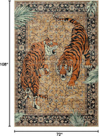 Moynesa Tiger 6x9 Rug, Washable Large Rugs - Image 2