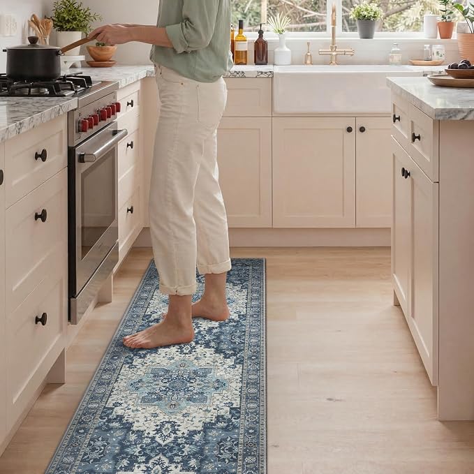 GENIMO Kitchen Rugs Non Slip Washable, 2’x5’ Kitchen Mats by GENIMO