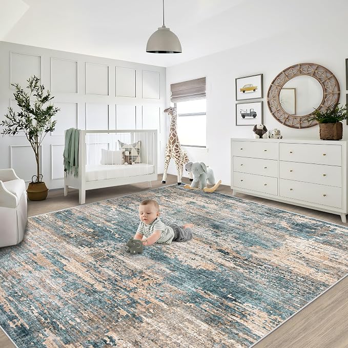 XLUEZ 8x10 Area Rugs for Living Room, Washable Modern Abstract Large Area Rug - Image 6