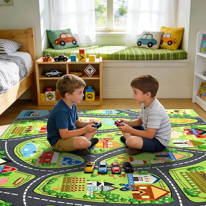 Farmyard Adventure Play Rugs, Educational and Fun Farm Play Mat - Image 6
