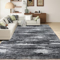 Shag Rugs for Living Room 9x12, Ultra Soft Abstract Grey Big Fuzzy Rugs for by Ailyei
