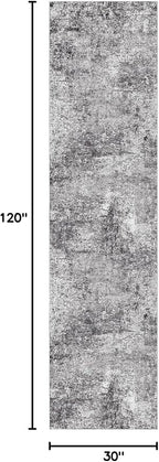 DMOYEST Washable Runner Rug for Hallway: 2.6x10 Neutral Modern Abstract Low - Image 2