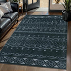 SERISSA 3x5 Area Rugs for Living Room, Washable Non-Slip Grey Small Boho Rug - Image 2