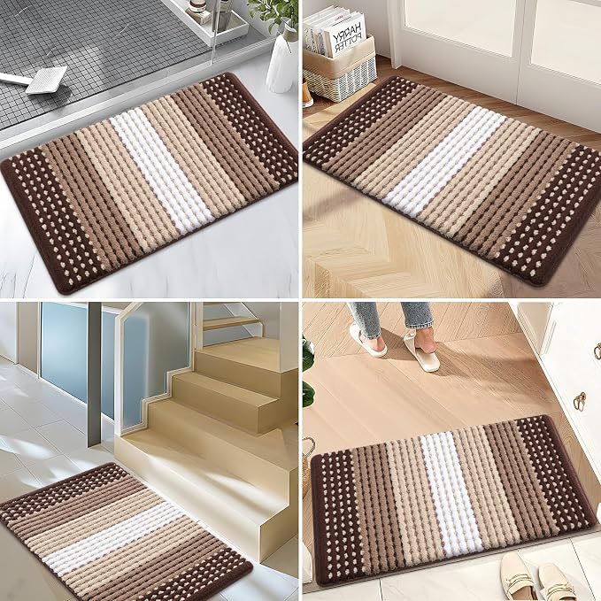 Kitinjoy Indoor Outdoor Door Mat, 59x36 Non-Slip Absorbent Dirt Trapper - Image 6