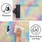 WISH TREE 8x10 Fluffy Rainbow Rug - Image 6