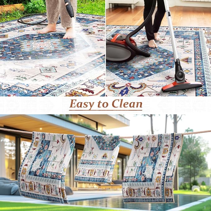 LuxStep Indoor-Outdoor Area Rug 5x7 Ft Washable Outside Rug Outdoor Carpet - Image 5