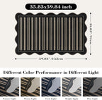 Striped Easy Jute Outdoor Patio Rug, 3x5 Washable Rugs - Image 2