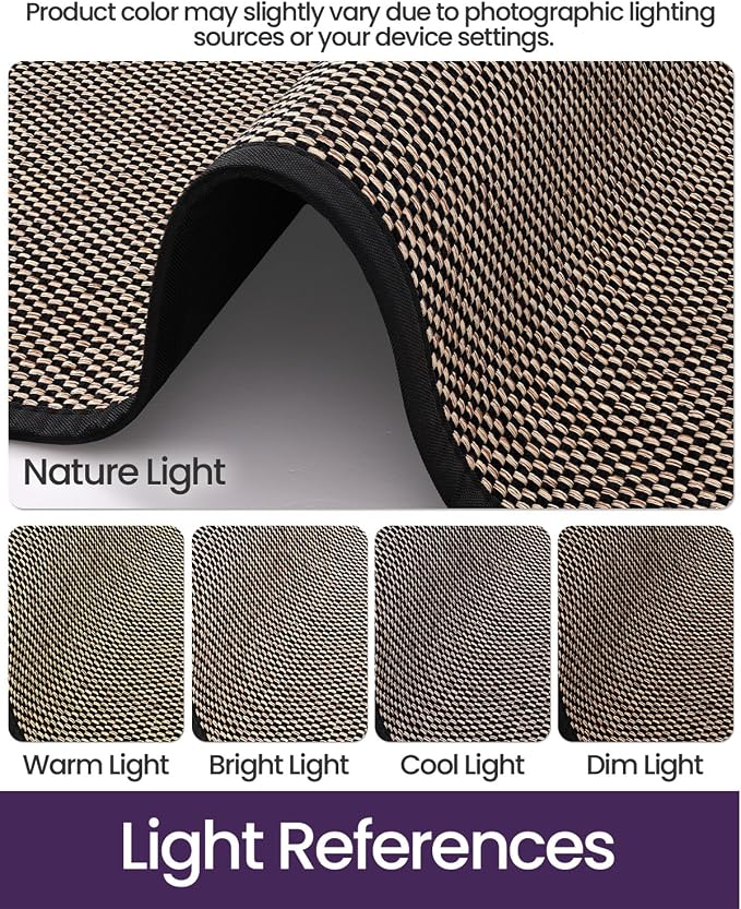 DEXI Ultra Thin Entryway Indoor Door Mat 17x30, Non Slip Rubber Backing Inside - Image 3