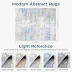 9x12 Abstract Rugs for Living Room, Non-Slip Machine Washable Carpet, Bedroom - Image 2