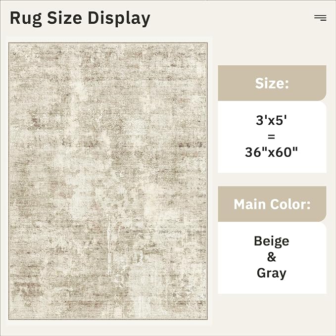 Soalmost 3x5 Rug, Small Area Rug - Image 5