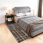 Brown 2x6 Runner Rug Non Slip, Modern Distressed Stripe Carpet Runners - Image 8