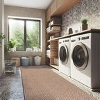 CAMILSON Indoor and Outdoor Runner Rug Natural Solid Boho Woven Design - Image 9