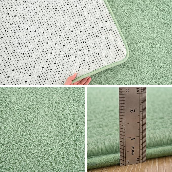 Pettop 4x6 ft Light Green Area Rugs - Image 4