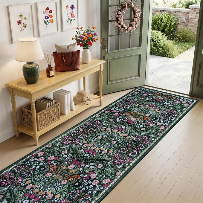 Runner Rug for Entryway: 2.6x14 Kitchen Rugs Non Slip Washable Ultra-Thin Soft - Image 2