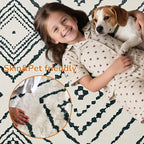 BESTSWEETIE Area Rug 8x10 Rug Machine Washable Non-Slip Low Pile Print Pattern - Image 3