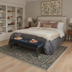 GENIMO Washable Rugs 8x10 for Living Room, Non Slip Vintage Floral Area Rug - Image 2