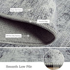 Toneed Abstract Area Rug Modern Washable Rug Soft Non Slip Rug Low Pile - Image 7