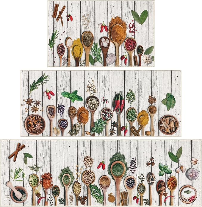 Vaukki Boho Kitchen Rug Sets 3 Pieces, Washable Kitchen Mats - Image 9
