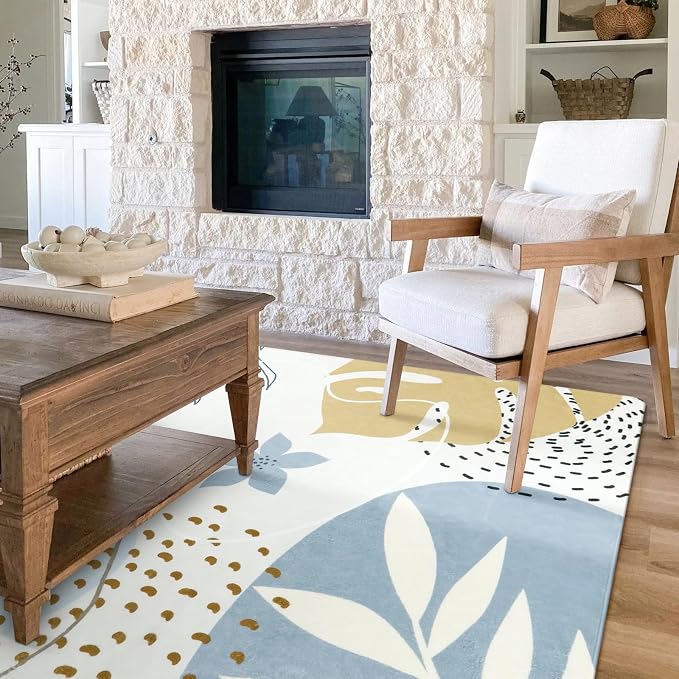 Lahome Boho Blue Living Room Carpet - Image 7