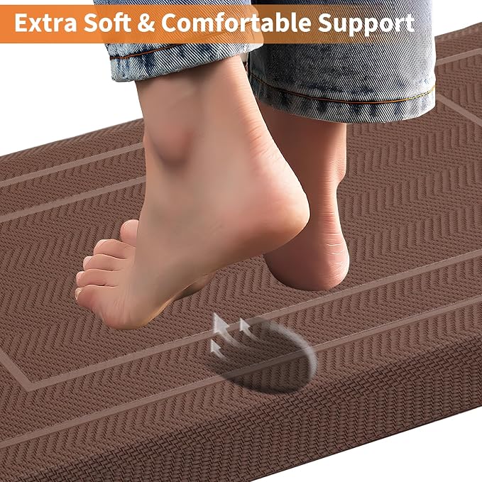 UKISS 9/10"" Extra Thick Cushioned Anti Fatigue Kitchen Mat, Waterproof High - Image 5