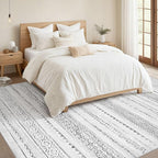 Nakagishi 7x10 Area Rug Living Room: Washable Boho Large Neutral Modern Soft - Image 5