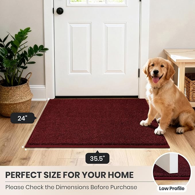 PURRUGS Dirt Trapping Door Mat 24" x 35.5", Non-Slip Machine Washable Entryway - Image 8