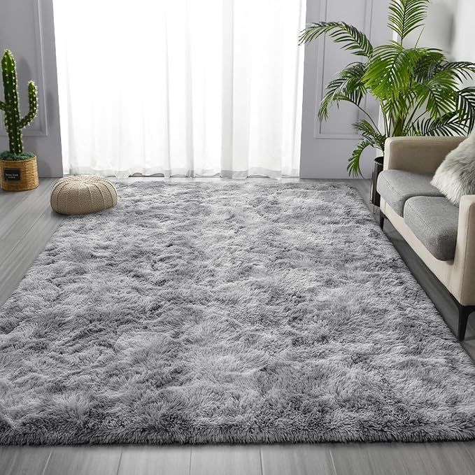 Deerhoo Large Shag Area Rugs 6 x 9, Tie-Dyed Plush Fuzzy Rug - Image 2