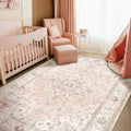 CAPALOCA Machine Washable Rugs Nursery Rug 5x8 Cute Girl Non Slip Low Pile by CAPALOCA