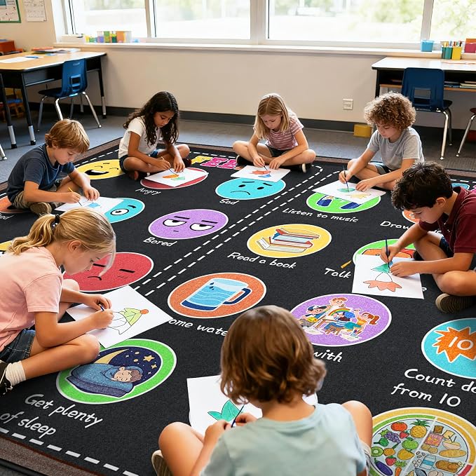 Large Classroom Rug Elementary 8x10 ft, Rug - Image 2