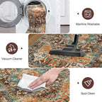 Yamaziot Washable Runner Rug, 2x12 Non-Slip Boho Vintage Hallway Rug Runner - Image 4