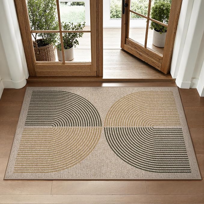 Lahome Enfys Rainbow Easy Jute Rug, 2x3 Entryway Rug Indoor Outdoor Front Door by Lahome