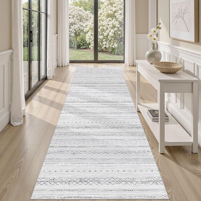 cotiled Hallway 2.6x10 Runner Rugs: Washable Boho Rugs by COTILED