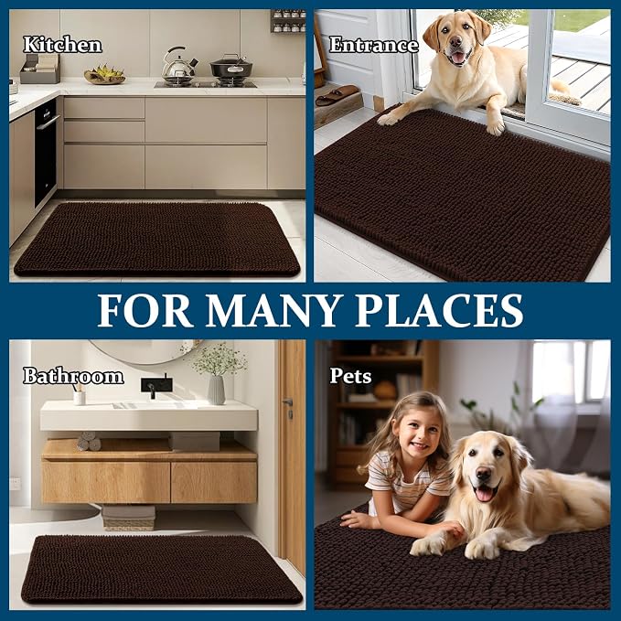 OLANLY Dog Door Mat for Muddy Paws 70x24, Absorbs Moisture and Dirt, Absorbent - Image 8