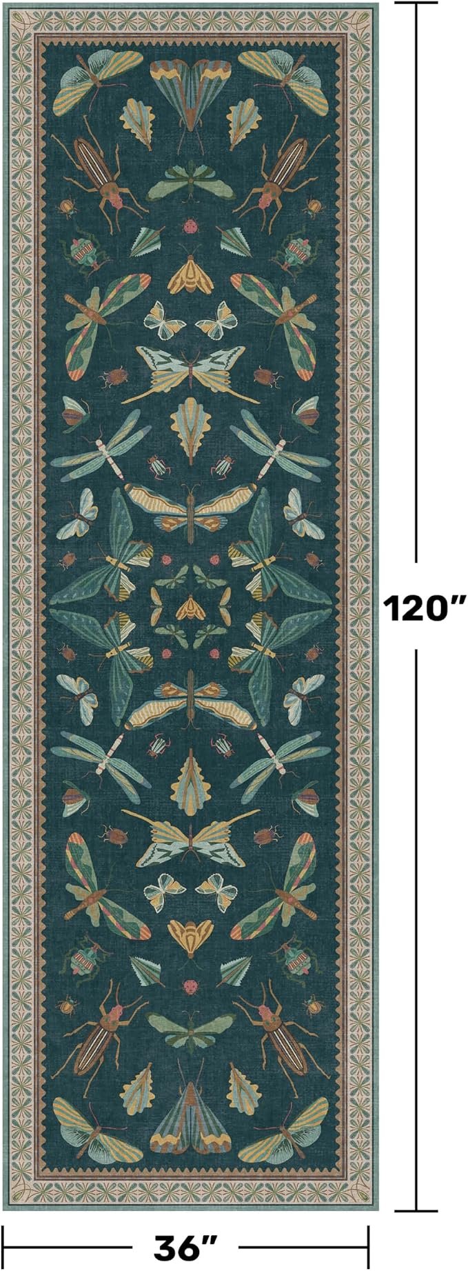Hazo Haus 3x10 Washable Hallway Runner, Foldable Indoor Carpet - Image 2