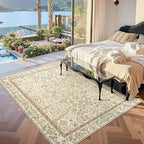 jinchan Zenith Floral 5x7 Area Rug Soft Low-Pile Living Room Rug Machine by JINCHAN