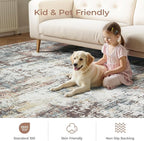 8x10 Area Rugs for Living Room, Abstract Modern Washable Rug, Indoor Soft - Image 4