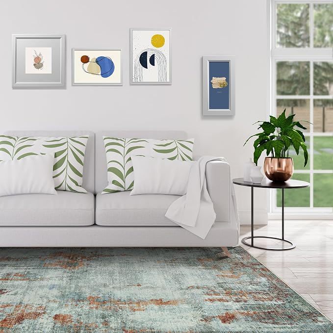 8x10 Area Rugs for Living Room Rug Washable: Modern Large Rug for Dining Room - Image 3