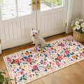 RELEANY Floral 2x5 Area Rugs Washable Print Boho Cute Carpet Non Slip Flower by RELEANY