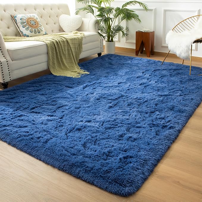 Andecor Soft Fluffy Bedroom Rugs, 5 x 8 Feet Indoor Shaggy Plush Area Rug by Andecor