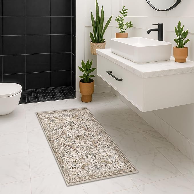 Hazo Haus Boho Moss 2x5 Laundry Room Rug - Image 3