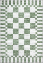GarveeHome Sage Green Checkered Rug 2x3 Washable Rug Non-Slip - Image 4