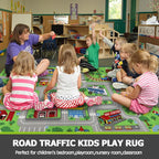 Capslpad Kids Rug Educational Play Rug 6.6' x 9.8' Classroom Rug Traffic Road - Image 5