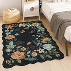 Lahome Floral Washable Rugs for Bedroom, 4X6 Living Room Rug Ultra-Thin - Image 3
